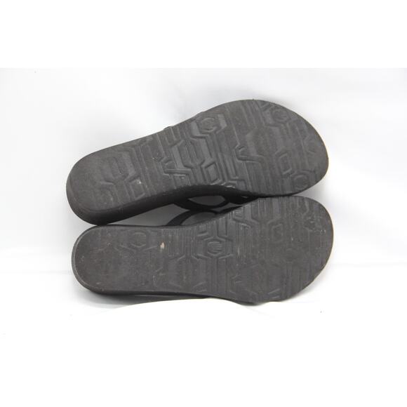 Teva Olowahu Sandals Womens Size 9 Black Flip-Flop Thong Strappy Toe Loop - Picture 6 of 6